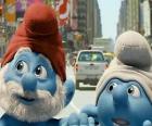 Папа Смурф и Кламси, улиц Манхэттена. - Смурфики, фильм -